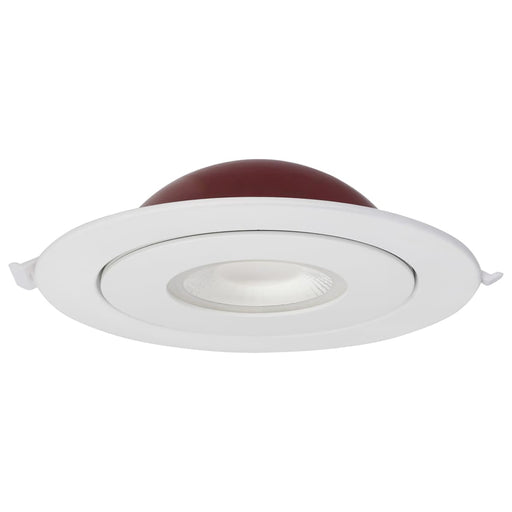 Remote Driver LED Downlight Satco S11881 15 Watt LED - Fire Rated - 6 Inch Direct Wire Directional Downlight - Round Shape - White Finish - CCT Selectable - Dimmable - 120 Volts Satco