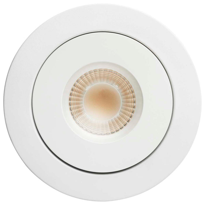 Remote Driver LED Downlight Satco S11881 15 Watt LED - Fire Rated - 6 Inch Direct Wire Directional Downlight - Round Shape - White Finish - CCT Selectable - Dimmable - 120 Volts Satco