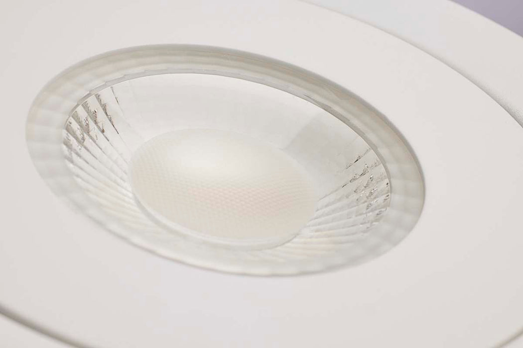 Remote Driver LED Downlight Satco S11881 15 Watt LED - Fire Rated - 6 Inch Direct Wire Directional Downlight - Round Shape - White Finish - CCT Selectable - Dimmable - 120 Volts Satco