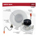 Downlight Retrofit Satco S11882 Field Selectable LED Downlight Retrofit - Deep Baffle - 5.8/7/9.5 Watts - 27K/30K/35K/40K/50K CCT - 4 Inch - Round Shape - White Finish - 120 Volts Satco