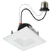 Downlight Retrofit Satco S11884 Field Selectable LED Downlight Retrofit - Deep Baffle - 5.8/7/9.5 Watts - 27K/30K/35K/40K/50K CCT - 4 Inch - Square Shape - White Finish - 120 Volts Satco
