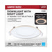Remote Driver LED Downlight Satco S11886 9 Watt LED Direct Wire Downlight with Night Light - 4 Inch - Remote Driver - CCT Selectable - Dimmable - Round - White Finish Satco