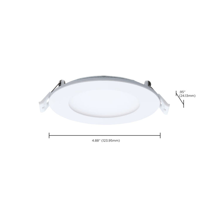 Remote Driver LED Downlight Satco S11886 9 Watt LED Direct Wire Downlight with Night Light - 4 Inch - Remote Driver - CCT Selectable - Dimmable - Round - White Finish Satco