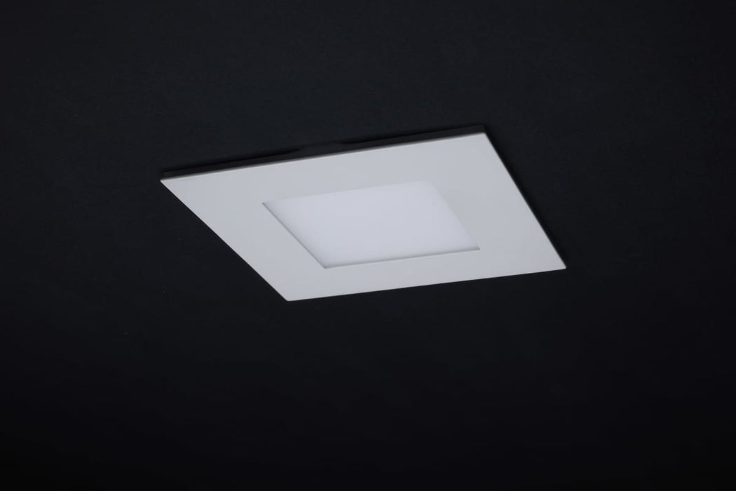 Remote Driver LED Downlight Satco S11888 9 Watt LED Direct Wire Downlight with Night Light - 4 Inch - Remote Driver - CCT Selectable - Dimmable - Square - White Finish Satco