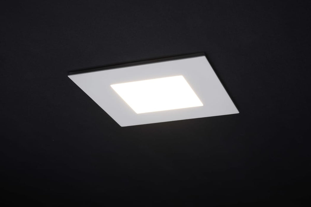 Remote Driver LED Downlight Satco S11888 9 Watt LED Direct Wire Downlight with Night Light - 4 Inch - Remote Driver - CCT Selectable - Dimmable - Square - White Finish Satco