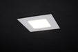Remote Driver LED Downlight Satco S11888 9 Watt LED Direct Wire Downlight with Night Light - 4 Inch - Remote Driver - CCT Selectable - Dimmable - Square - White Finish Satco