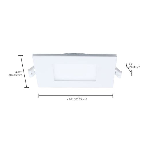 Remote Driver LED Downlight Satco S11888 9 Watt LED Direct Wire Downlight with Night Light - 4 Inch - Remote Driver - CCT Selectable - Dimmable - Square - White Finish Satco