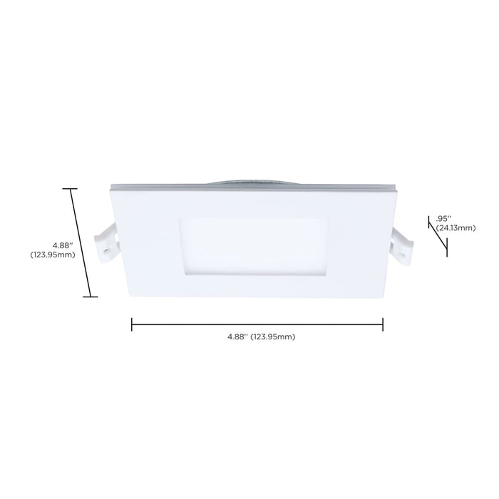 Remote Driver LED Downlight Satco S11888 9 Watt LED Direct Wire Downlight with Night Light - 4 Inch - Remote Driver - CCT Selectable - Dimmable - Square - White Finish Satco