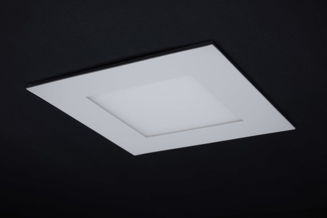 Remote Driver LED Downlight Satco S11889 12 Watt LED Direct Wire Downlight with Night Light - 6 Inch - Remote Driver - CCT Selectable - Dimmable - Square - White Finish Satco