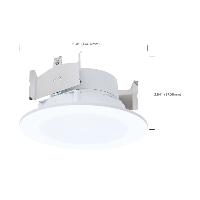 Downlight Retrofit Satco S11894 6.5/8/9.3 Watt LED Downlight Retrofit - 27K/30K/35K/40K/50K CCT - 4 Inch - Flat Wafer - Round - Matte White Finish Satco