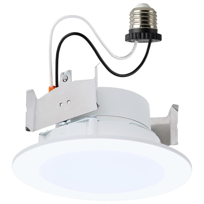 Downlight Retrofit Satco S11894 6.5/8/9.3 Watt LED Downlight Retrofit - 27K/30K/35K/40K/50K CCT - 4 Inch - Flat Wafer - Round - Matte White Finish Satco
