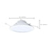 Downlight Retrofit Satco S11897 9/11/13 Watt LED Downlight Retrofit - 27K/30K/35K/40K/50K CCT - 6 Inch - Regressed Wafer - Round - Matte White Finish Satco