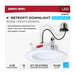 Downlight Retrofit Satco S12600 6 Watt LED Downlight Retrofit - 4 Inch - CCT Selectable - Round - White Finish Satco