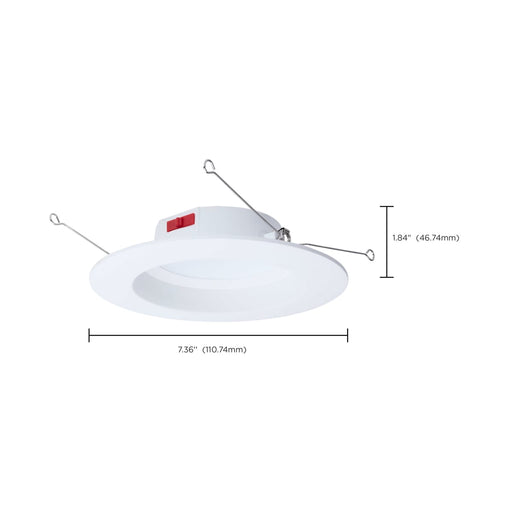 Downlight Retrofit Satco S12602 8 Watt LED Downlight Retrofit - 5-6 Inch - CCT Selectable - Round - White Finish Satco