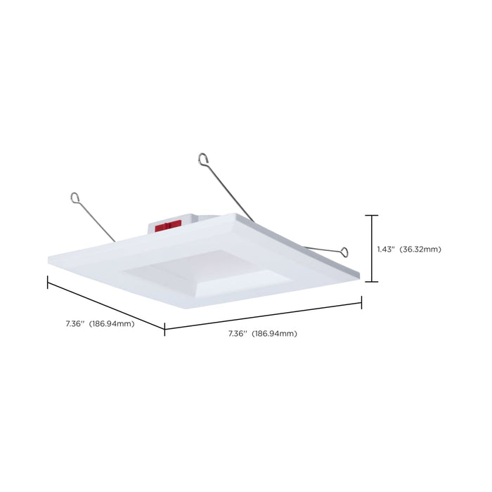 Downlight Retrofit Satco S12605 10 Watt LED Downlight Retrofit - 5-6 Inch - CCT Selectable - Square - White Finish Satco