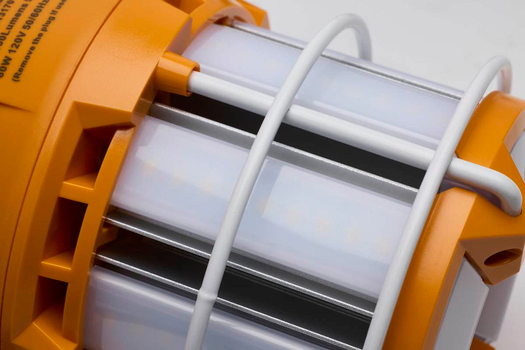 Work Light Satco S13170 60 Watt LED Hi-Pro Temp Work Light - 5000K - Corncob Shape - 80 CRI - Orange Finish Satco