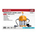 Work Light Satco S13170 60 Watt LED Hi-Pro Temp Work Light - 5000K - Corncob Shape - 80 CRI - Orange Finish Satco