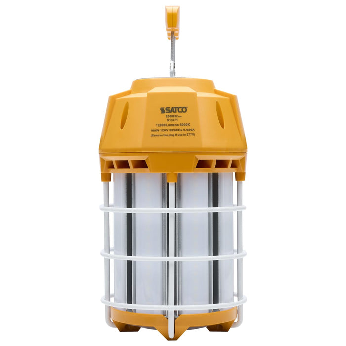 Work Light Satco S13171 100 Watt LED Hi-Pro Temp Work Light - 5000K - Corncob Shape - 80 CRI - Orange Finish Satco