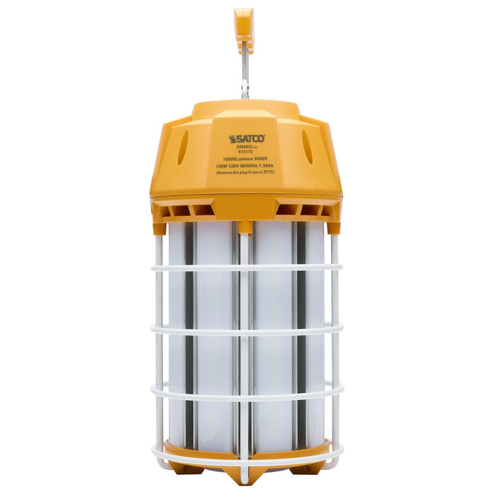 Work Light Satco S13172 150 Watt LED Hi-Pro Temp Work Light - 5000K - Corncob Shape - 80 CRI - Orange Finish Satco