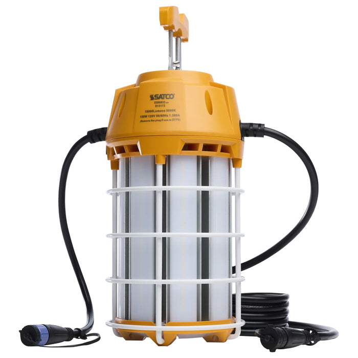 Work Light Satco S13172 150 Watt LED Hi-Pro Temp Work Light - 5000K - Corncob Shape - 80 CRI - Orange Finish Satco