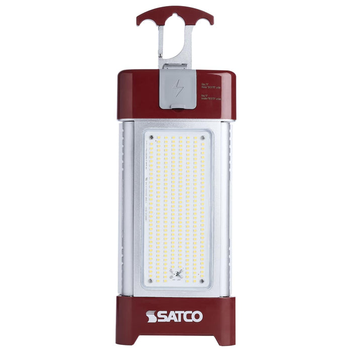Work Light Satco S13175 30/70/100/120 Watt LED Work Light with Remote - 5000K CCT - Red Finish - 120 Volt Satco