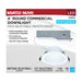 Commercial Downlight Retrofit Satco S13510 12/9/6 Wattage Selectable - 2700K/3000K/3500K/4000K/5000K CCT Selectable - Commercial LED Downlight - 4 in. - Remote Driver - 120-347 volt Satco