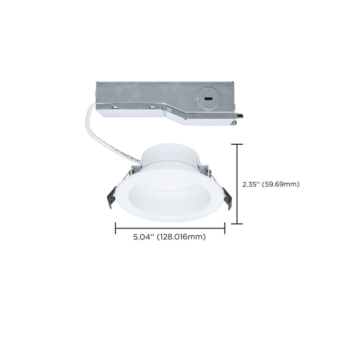 Commercial Downlight Retrofit Satco S13510 12/9/6 Wattage Selectable - 2700K/3000K/3500K/4000K/5000K CCT Selectable - Commercial LED Downlight - 4 in. - Remote Driver - 120-347 volt Satco