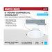 Commercial Downlight Retrofit Satco S13511 24/16/12 Wattage Selectable - 2700K/3000K/3500K/4000K/5000K CCT Selectable - Commercial LED Downlight - 6 in. - Remote Driver - 120-347 volt Satco