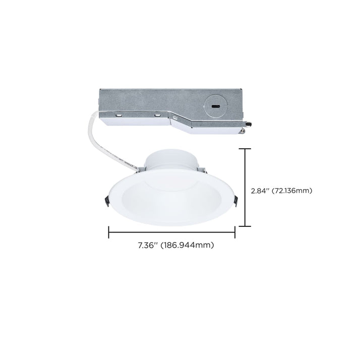 Commercial Downlight Retrofit Satco S13511 24/16/12 Wattage Selectable - 2700K/3000K/3500K/4000K/5000K CCT Selectable - Commercial LED Downlight - 6 in. - Remote Driver - 120-347 volt Satco