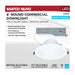 Commercial Downlight Retrofit Satco S13512 30/22/16 Wattage Selectable - 2700K/3000K/3500K/4000K/5000K CCT Selectable - Commercial LED Downlight - 8 in. - Remote Driver - 120-347 volt Satco