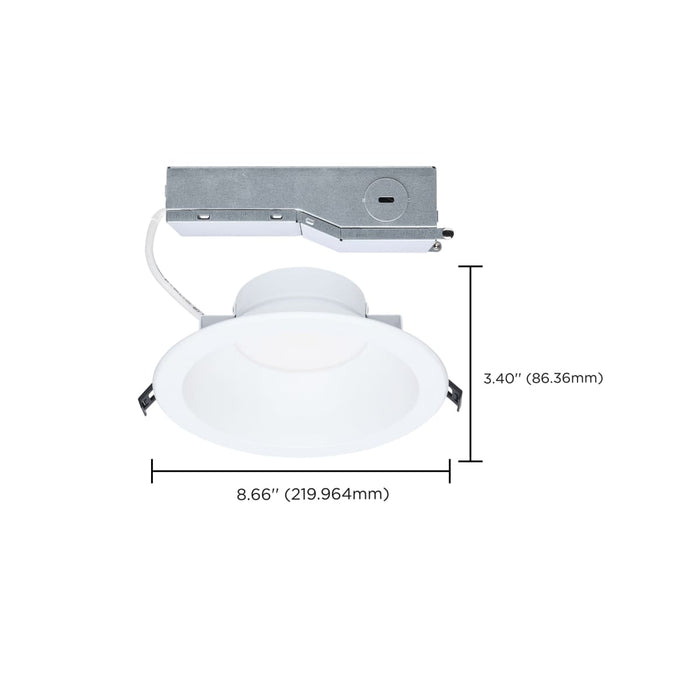 Commercial Downlight Retrofit Satco S13512 30/22/16 Wattage Selectable - 2700K/3000K/3500K/4000K/5000K CCT Selectable - Commercial LED Downlight - 8 in. - Remote Driver - 120-347 volt Satco