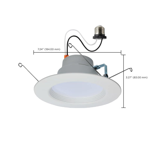Downlight Retrofit Satco S18801 LED Retrofit Downlight - 7/10/13 Wattage Selectable - CCT and Lumens Selectable - 120 Volt - ColorQuick and PowerQuick Technology - Round White Finish Satco