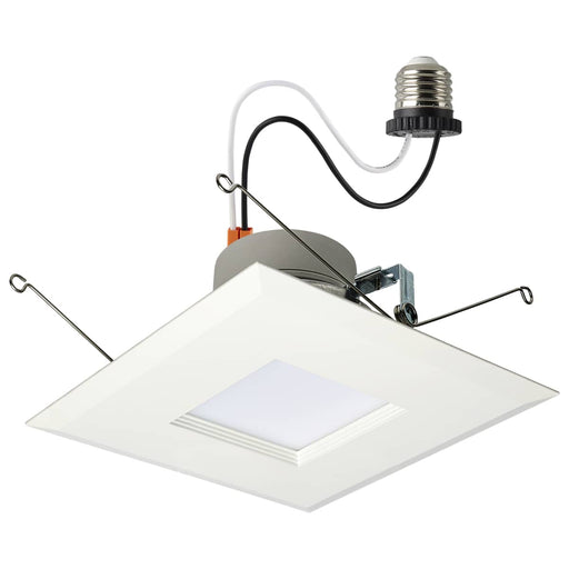 Downlight Retrofit Satco S18803 LED Retrofit Downlight - 7.5/10.5/14.5 Wattage Selectable - CCT and Lumens Selectable - 120 Volt - ColorQuick and PowerQuick Technology - Square - White Finish Satco