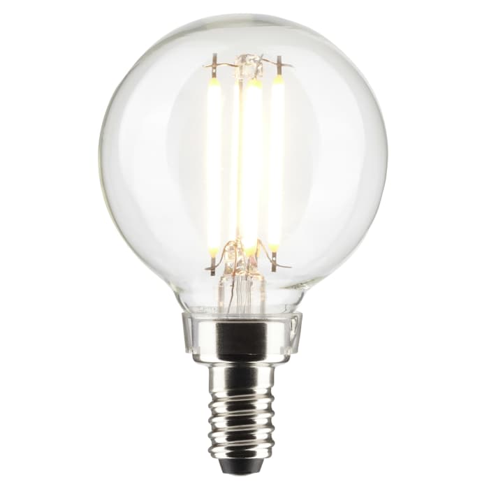 Satco S21210 5.5W G16.5 LED Bulb 3000K 500 Lumens Dimmable E12 Clear LightStoreUSA