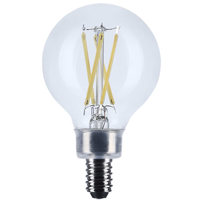 Satco S21210 5.5W G16.5 LED Bulb 3000K 500 Lumens Dimmable E12 Clear LightStoreUSA