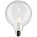 LED G40 Satco S21248 Clear G40 LED Filament Globe Bulb – 4W 2700K Dimmable E26 Base Satco