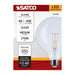 LED G40 Satco S21248 Clear G40 LED Filament Globe Bulb – 4W 2700K Dimmable E26 Base Satco