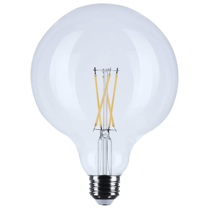 LED G40 Satco S21248 Clear G40 LED Filament Globe Bulb – 4W 2700K Dimmable E26 Base Satco