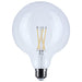 LED G40 Satco S21248 Clear G40 LED Filament Globe Bulb – 4W 2700K Dimmable E26 Base Satco