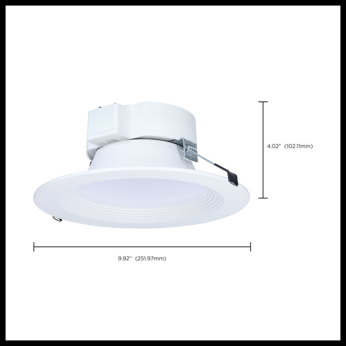 Commercial Downlight Retrofit Nuvo S21602 25.5W Field Selectable LED 8-Inch Commercial Downlight - Dual Dimming - Round - 120-347 Volt Nuvo