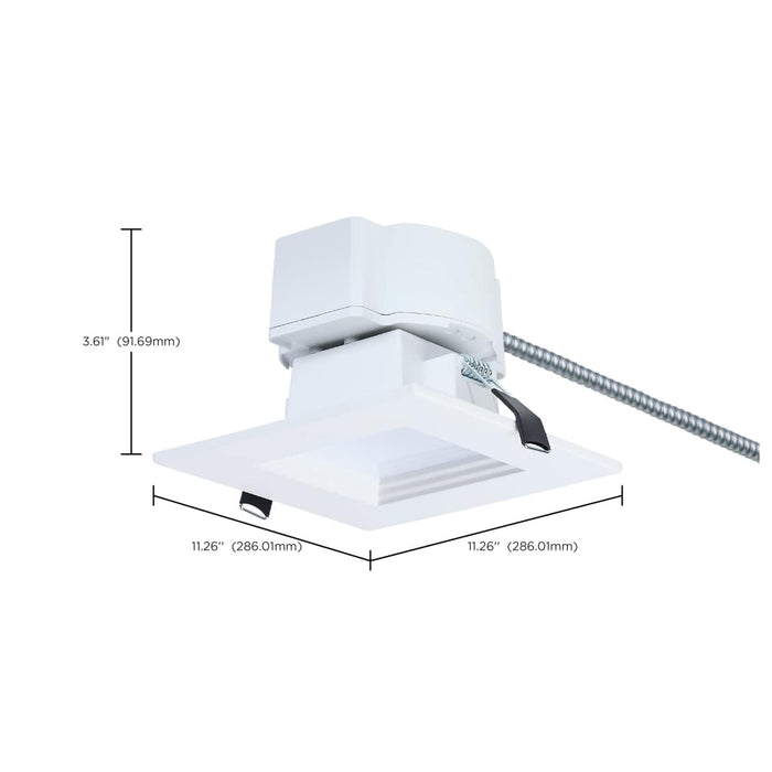 Commercial Downlight Retrofit Nuvo S21608 13.5W Field Selectable LED 4-Inch Commercial Downlight - Dual Dimming - Square - 120-347 Volt Nuvo