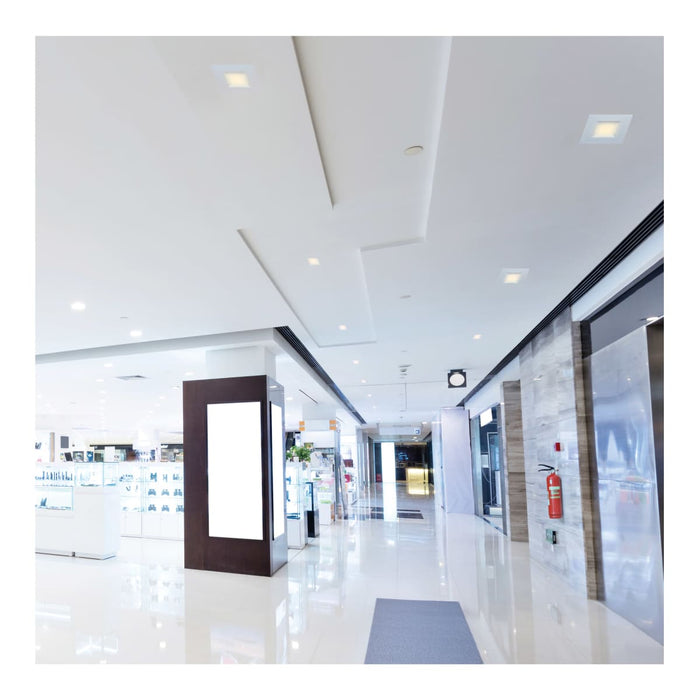 Commercial Downlight Retrofit Nuvo S21609 18.5W Field Selectable LED 6-Inch Commercial Downlight - Dual Dimming - Square - 120-347 Volt Nuvo