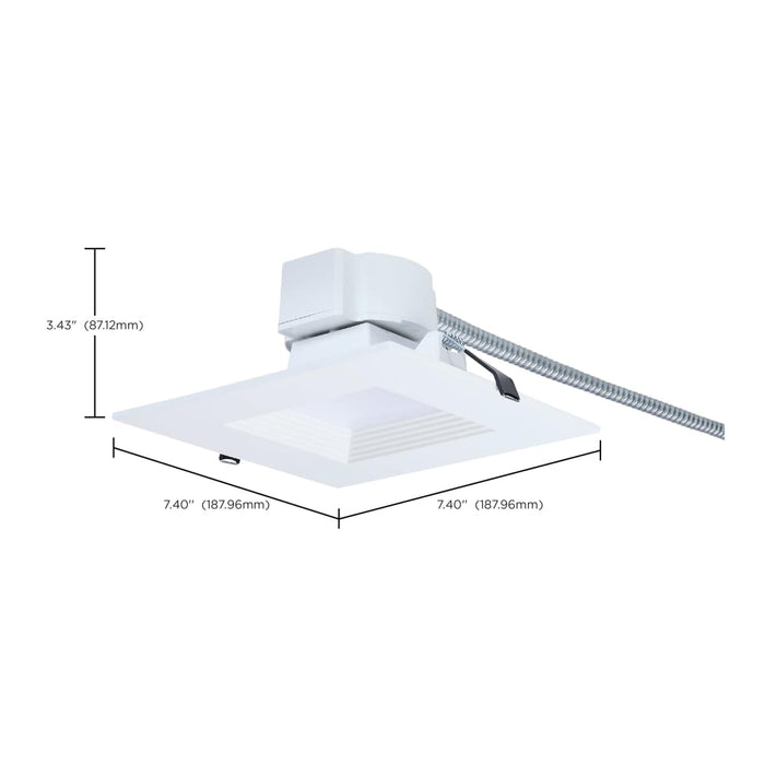 Commercial Downlight Retrofit Nuvo S21609 18.5W Field Selectable LED 6-Inch Commercial Downlight - Dual Dimming - Square - 120-347 Volt Nuvo