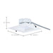 Commercial Downlight Retrofit Nuvo S21610 25.5W Field Selectable LED 8-Inch Commercial Downlight - Dual Dimming - Square - 120-347 Volt Nuvo