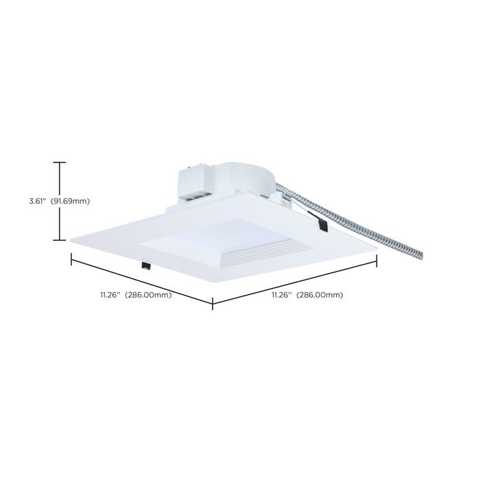 Commercial Downlight Retrofit Nuvo S21611 35W Field Selectable LED 10-Inch Commercial Downlight - Dual Dimming - Square - 120-277 Volt Nuvo