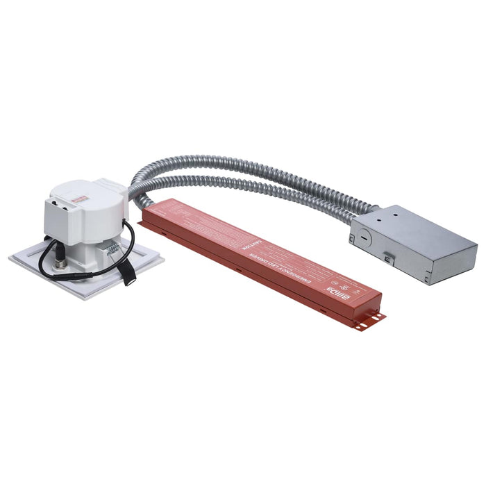 Commercial Downlight Retrofit Nuvo S21612 14.6W Field Selectable LED 4-Inch Commercial Downlight - Dual Dimming - Integrated Emergency Driver - Square - 120-347 Volt Nuvo