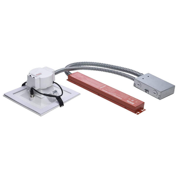 Commercial Downlight Retrofit Nuvo S21613 20.5W Field Selectable LED 6-Inch Commercial Downlight - Dual Dimming - Integrated Emergency Driver - Square - 120-347 Volt Nuvo