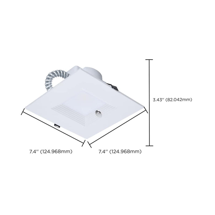 Commercial Downlight Retrofit Nuvo S21613 20.5W Field Selectable LED 6-Inch Commercial Downlight - Dual Dimming - Integrated Emergency Driver - Square - 120-347 Volt Nuvo