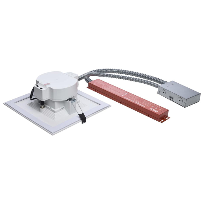 Commercial Downlight Retrofit Nuvo S21614 28W Field Selectable LED 8-Inch Commercial Downlight - Dual Dimming - Integrated Emergency Driver - Square - 120-347 Volt Nuvo