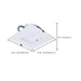 Commercial Downlight Retrofit Nuvo S21614 28W Field Selectable LED 8-Inch Commercial Downlight - Dual Dimming - Integrated Emergency Driver - Square - 120-347 Volt Nuvo